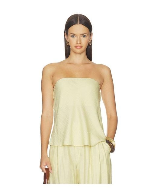 MOTHER OF ALL Natural Sana Strapless Linen Top