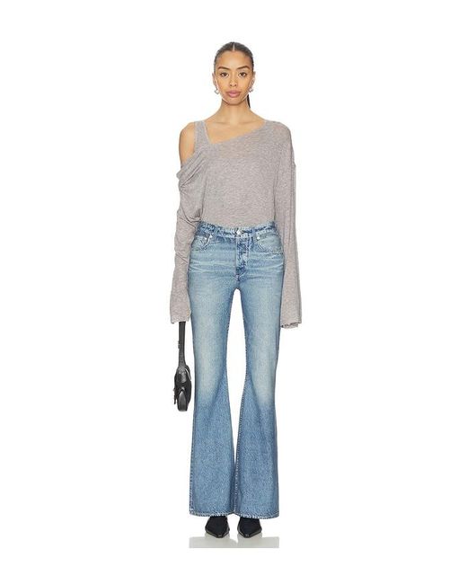 Rag & Bone Blue Rb Miramar Ponte Dahlia Full Length Jeans