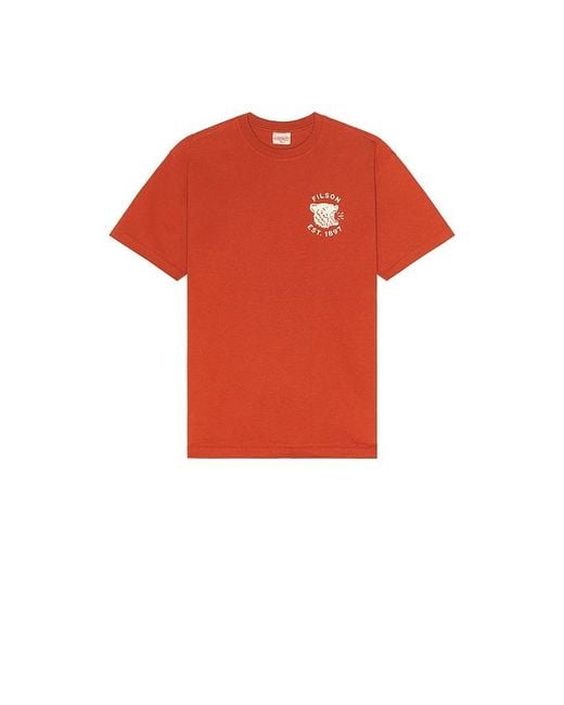 Filson Orange Bear Graphic Tee for men