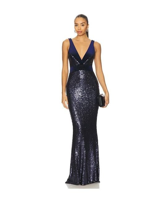 Zhivago Blue Beloved Sequin Gown