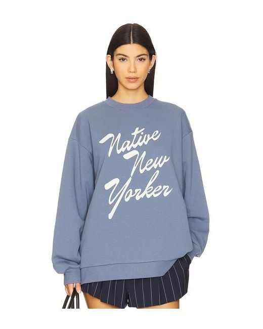 Être Cécile Blue Pullover Mit Motiv