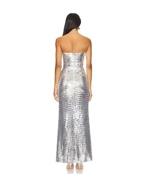 Simon Miller White Sculpty Strapless Sequin Dress