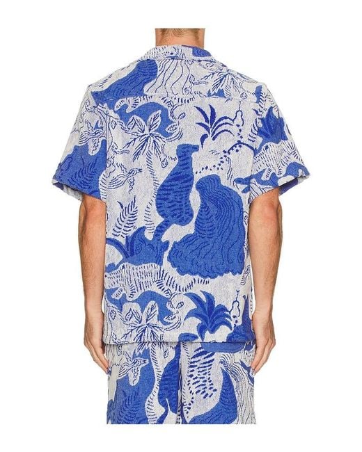 Oas Blue Mystea Cuba Shirt for men
