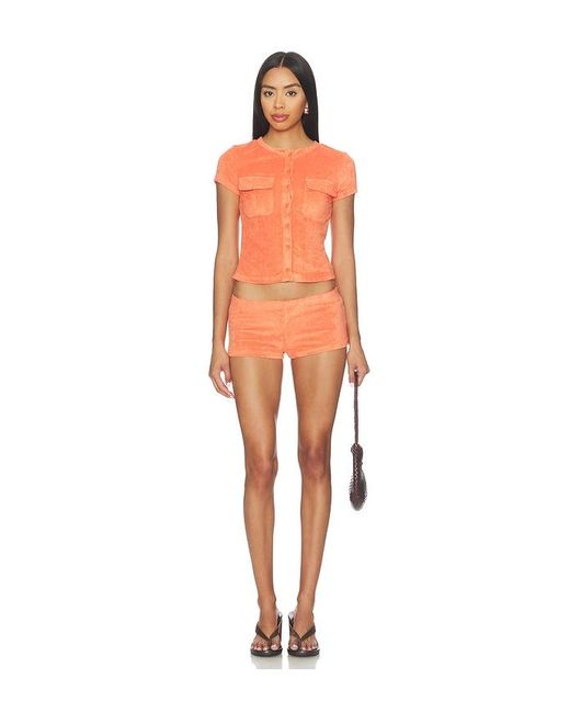 superdown Orange Set Mit Shorts Tillee