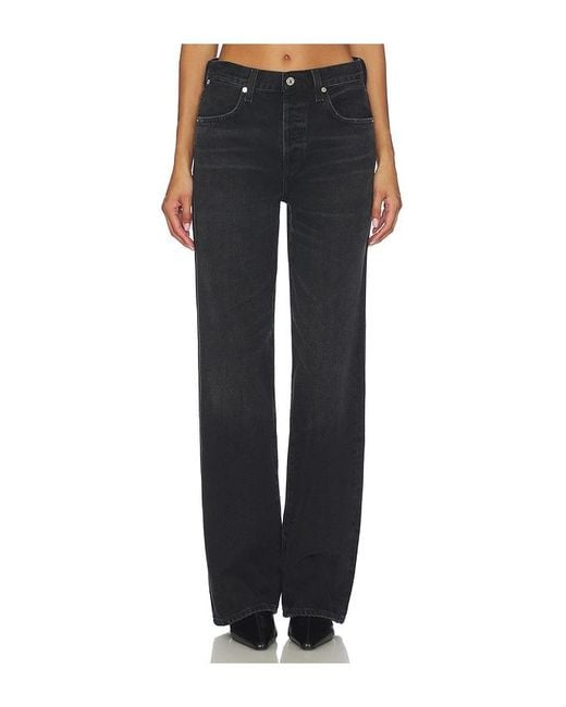 Citizens of Humanity Black Annina Straight Leg Jeans
