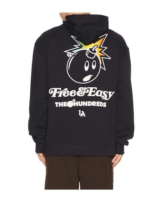 The Hundreds Black X Free And Easy Adam Bomb Hoodie for men
