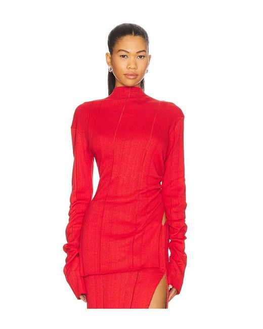 Jade Cropper Red Long Sleeve Top