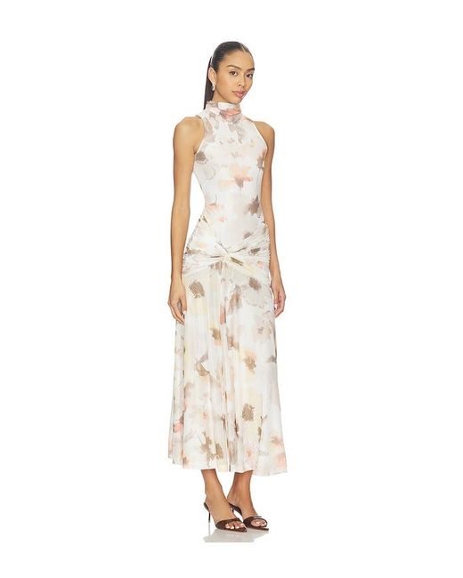 Bardot White Leanna Mesh Midi Dress