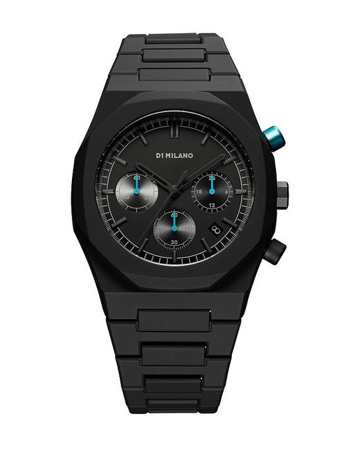 D1 Milano Black Polychrono 40.5Mm Watch for men