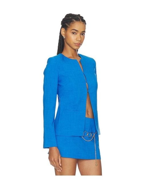 Amanda Uprichard Blue Capria Top