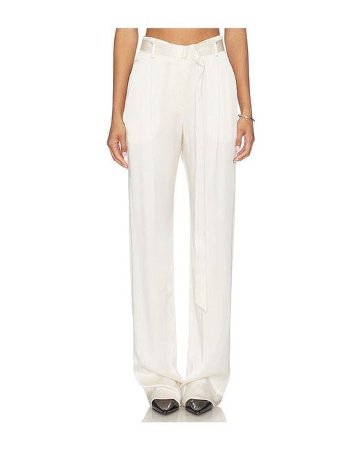 LAPOINTE White High Waisted Belted Pant