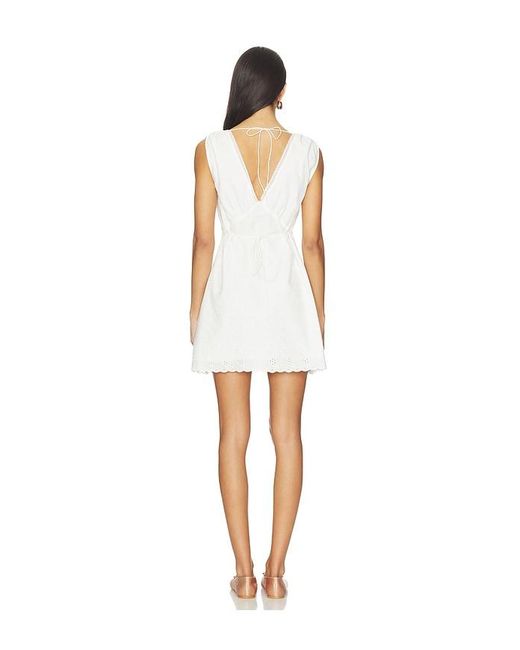 Faithfull The Brand White Luna Mini Dress