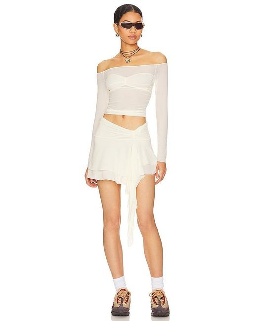 Indah White Coco Pinch Bra Top