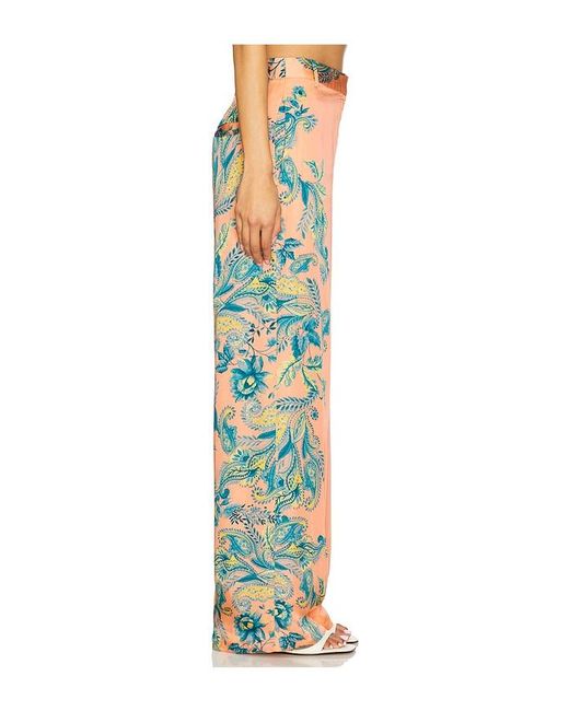 Hemant & Nandita Orange Straight Pants With Buckle Belt