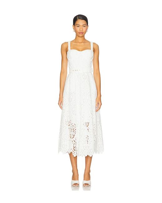 Cara Cara White Midi-Kleid Calypso