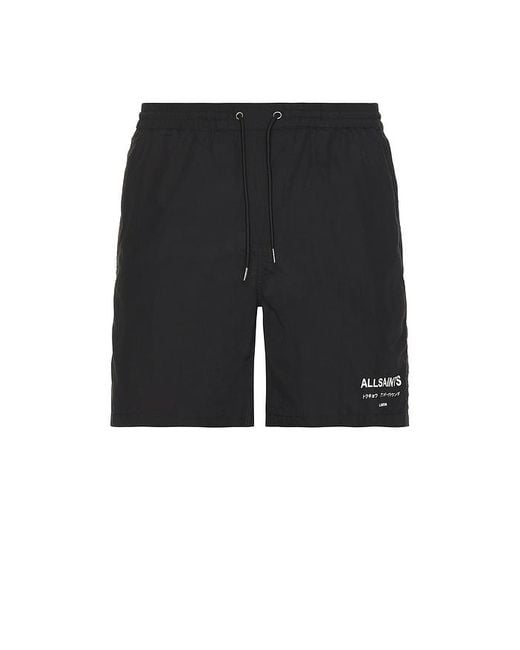 メンズ AllSaints Underground Swim Shorts Black