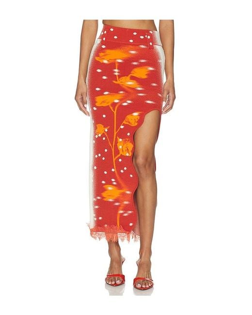 Ph5 Orange Lily Midi Skirt
