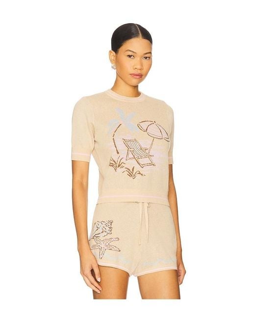 Lovers + Friends Natural Selah Knit Top