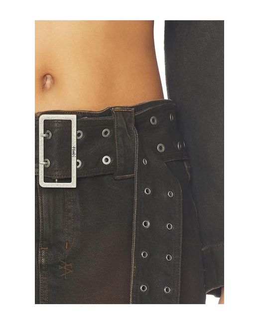 Ksubi Black Micro Mini Belted Skirt