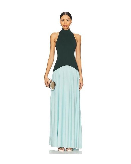 Vestido Halter Soglio En Color Bebe Azul Talla En Solid & Striped de color Blue