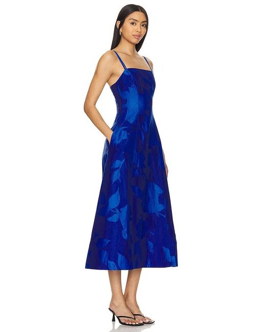 Aje. Blue Belonging Flared Midi Dress