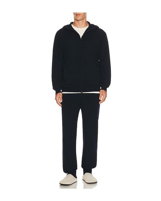 Lisa Yang Black Emerson Hooded Zip Sweater for men