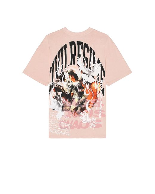 Civil Regime Fight Or Flight American Classic Oversized Tee in Pink for
