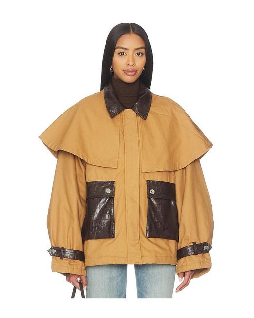 WeWoreWhat Orange Cocoon Barn Jacket