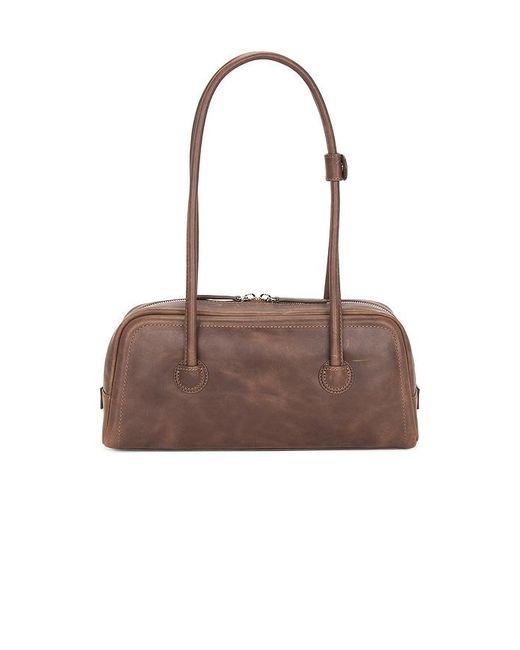 MARGE SHERWOOD Brown Soft Boston East West Shoulder Bag