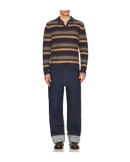 Marine Layer Black Liam Sweater Polo for men