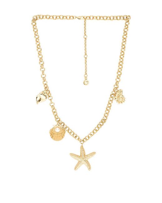 COLLIER À BRELOQUE SEASHELL en Metallic Gold. BaubleBar en coloris White