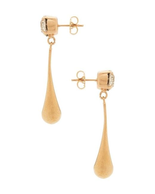 Anton Heunis White Drop Earrings
