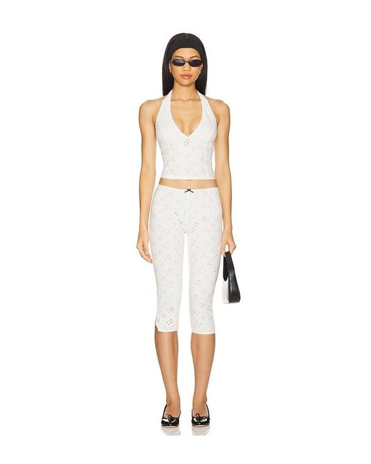 Free People White X Intimately Fp Full Bloom Capri