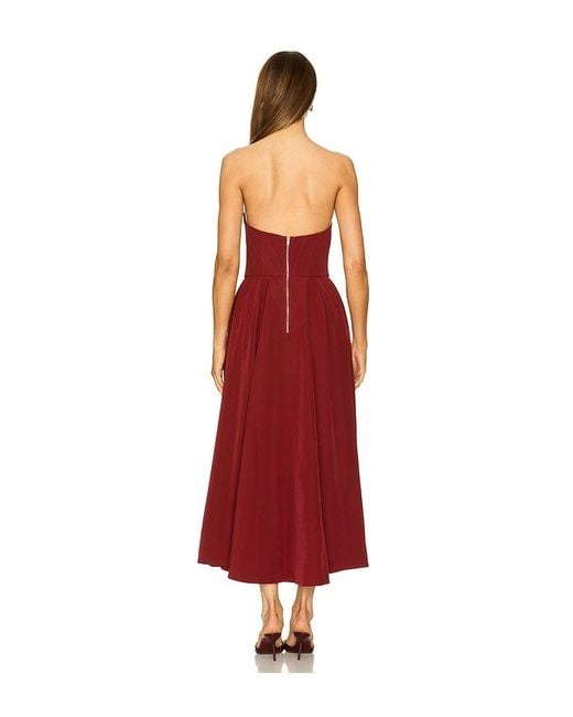 Bardot Red X Revolve Opal Volume Midi Dress
