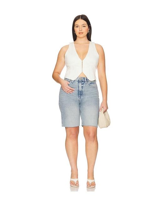 GOOD AMERICAN Blue Good Standard Bermuda Shorts