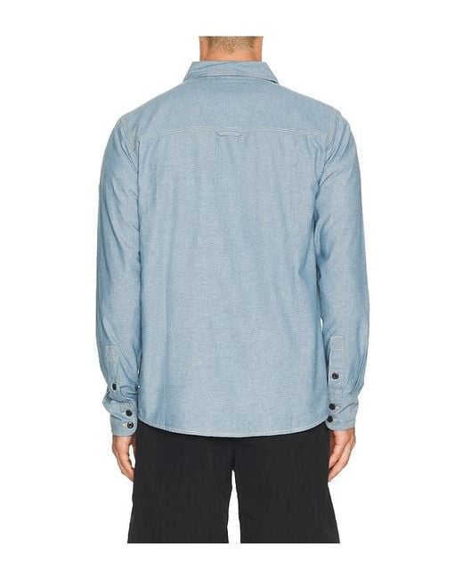 Topo Blue Utility Chambray Shirt for men