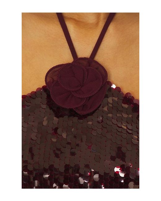 Elodie the Label Red Camelia Sequin Mini Dress