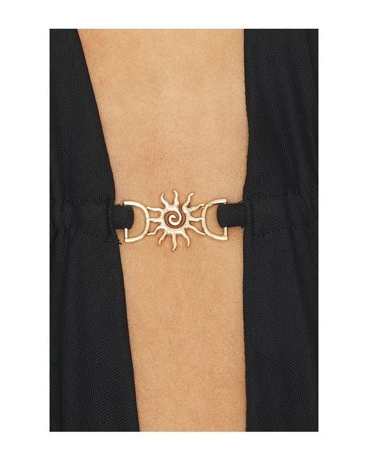 Runaway the Label Black Adrianna Plunge Ruched Maxi Dress