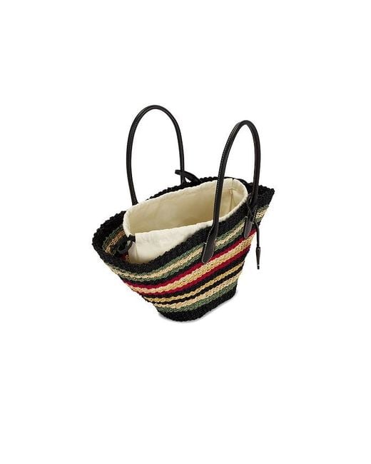Polo Ralph Lauren Black Twist Raffia Tote Bag