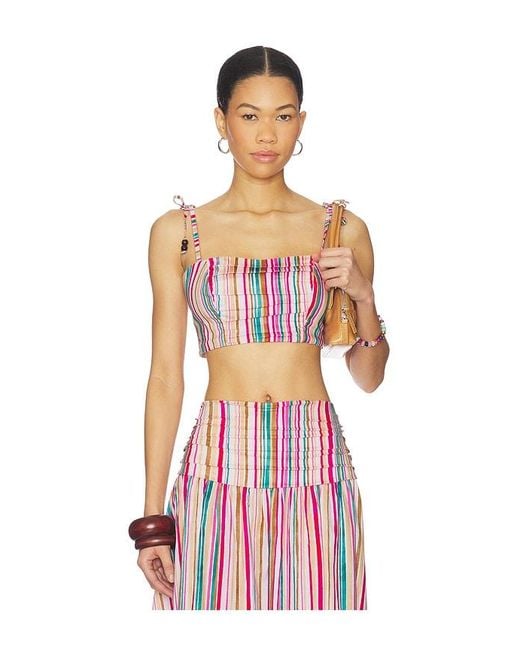 Peixoto Red Ezra Cropped Top