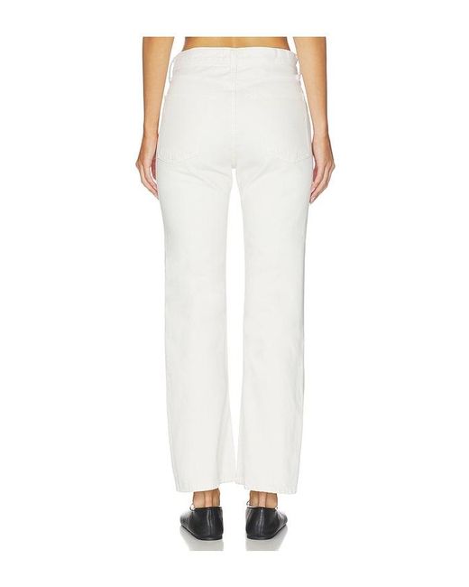Agolde White Kick It Boot Ankle Jeans