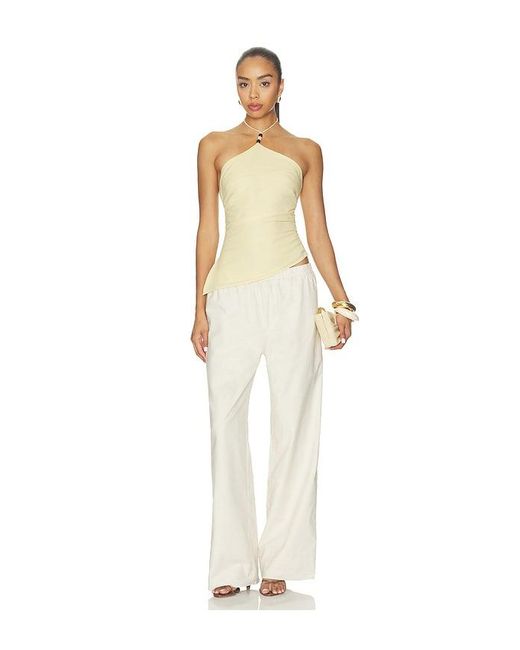 MORE TO COME Natural Shaila Halter Top