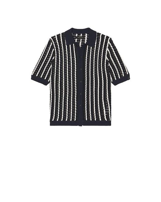 Rag & Bone Black Crochet Dalton Shirt for men