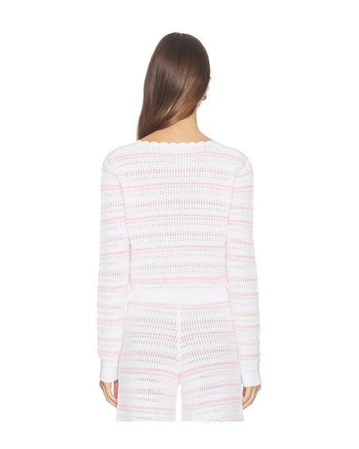 LoveShackFancy White Dessa Cardigan