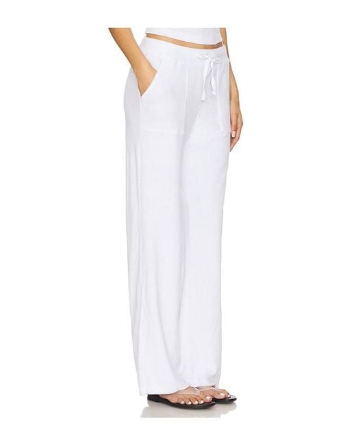 Bobi White Wide Leg Pant