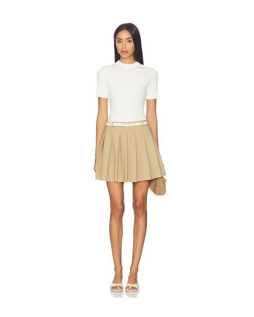 Jonathan Simkhai Natural Abbie Short Sleeve Mini Dress