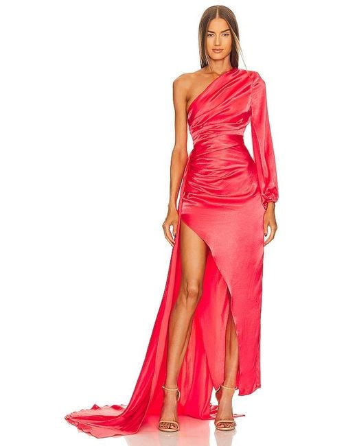 Michael Costello Red X Revolve Heather Gown