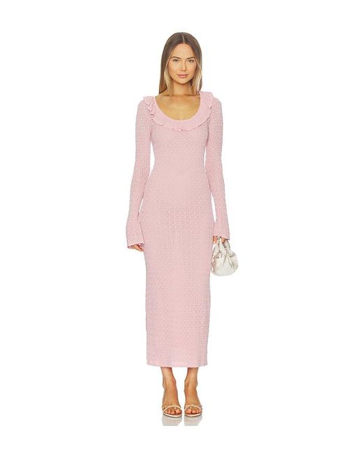 LoveShackFancy Pink Kleid Tawnie