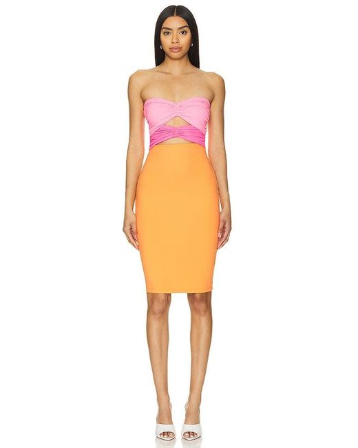 Susana Monaco Orange Cut Out Mini Dress