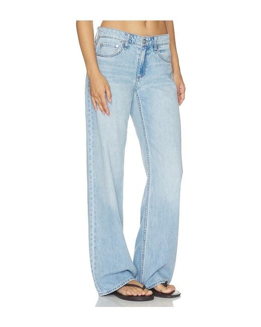 Rag & Bone Blue Featherweight Cam Full Straight Jeans